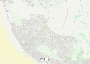 FY - Blackpool Prints: Fylde FY8 3 Postcode Sector Print Map
