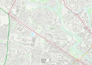 G - Glasgow Prints: Glasgow G12 0 Print Map Sector