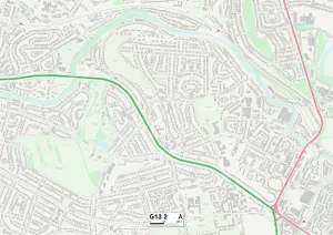 G - Glasgow Prints: Glasgow G13 2 Print Map Sector