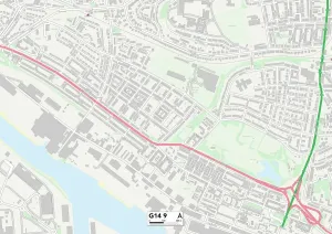Glasgow G14 9 Print Map Sector
