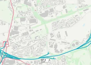 Glasgow G21 2 Print Map Sector