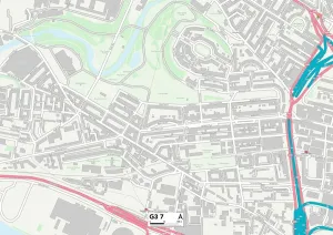 Glasgow G3 7 Print Map Sector