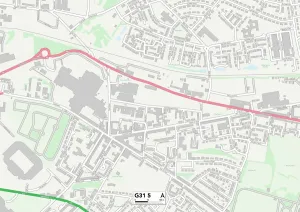 G - Glasgow Prints: Glasgow G31 5 Print Map Sector