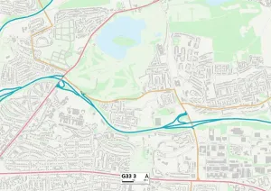 G - Glasgow Prints: Glasgow G33 3 Area Print Map