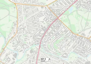 G - Glasgow Prints: Glasgow G41 3 Print Map Sector