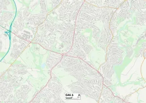 G46 6 Glasgow Print Map Sector