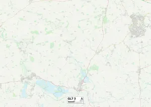 Cotswold GL7 3 Print Map Sector