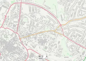 GL - Gloucester Prints: Gloucester GL1 3 Print Sector Map