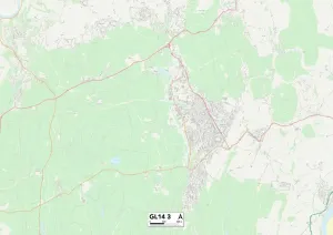 GL14 3 Print Map of Gloucester Area
