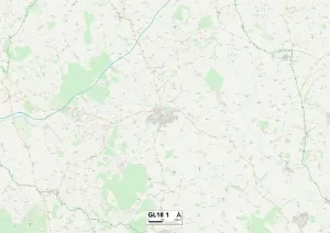 Gloucester GL18 1 Postcode Sector Print Map