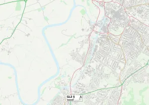 GL - Gloucester Prints: Gloucester GL2 5 Print Postcode Sector Map