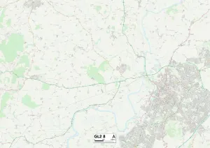 GL - Gloucester Prints: Gloucester GL2 8 Print Postcode Sector Map