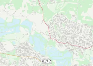 GU47 8 Print Map of Bracknell Forest Area