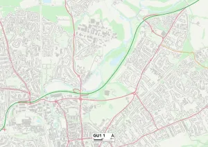 Guildford GU1 1 Postcode Sector Print Map