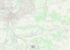 Guildford GU4 8 Postcode Sector Print Map