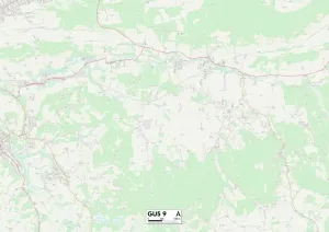 Guildford GU5 9 Postcode Sector Print Map