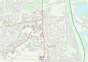 Rushmoor GU14 7 Print Map Sector