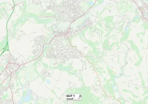 Waverley GU7 1 Postcode Sector Print Map