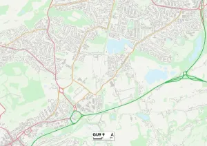 Waverley GU9 9 Postcode Sector Print Map