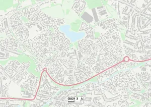 GU - Guildford Prints: Woking GU21 3 Postcode Sector Print Map