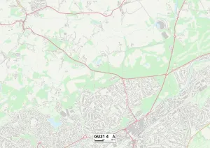 GU - Guildford Prints: Woking GU21 4 Postcode Sector Print Map