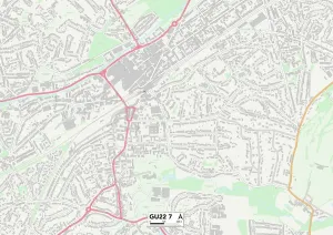 GU - Guildford Prints: Woking GU22 7 Print Map Postcode Sector