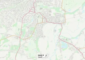 Woking GU22 9 Postcode Sector Print Map