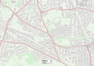 HA - Harrow Prints: Harrow HA0 2 Postcode Sector Print Map