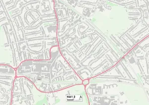 Harrow HA1 2 Postcode Sector Print Map