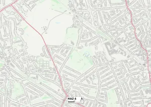 Harrow HA2 6 Postcode Sector Print Map