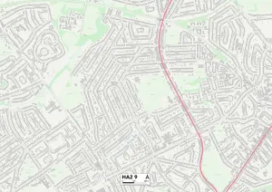 Harrow HA2 9 Postcode Sector Map Print