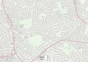 Harrow HA3 8 Postcode Sector Print Map