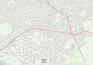 Harrow HA3 9 Postcode Sector Print Map