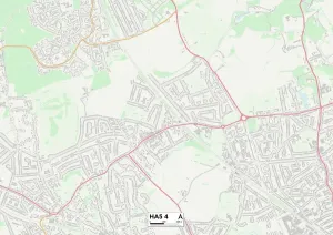 Harrow HA5 4 Postcode Sector Print Map