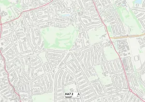 Harrow HA7 2 Postcode Sector Print Map