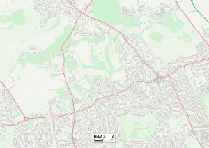 Harrow HA7 3 Print Postcode Sector Map