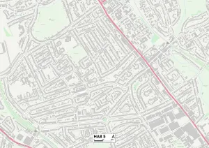 Harrow HA8 5 Postcode Sector Print Map
