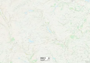 Harrogate HG3 5 Postcode Sector Print Map
