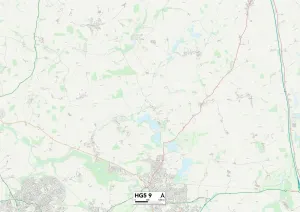 Harrogate HG5 9 Postcode Sector Print Map