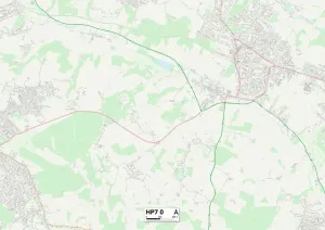 Chiltern HP7 0 Postcode Sector Print Map