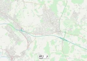 Chiltern HP9 1 Postcode Sector Print Map