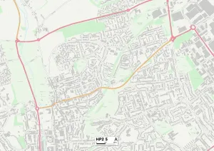 Dacorum HP2 5 Postcode Sector Print Map