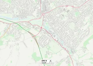 Dacorum HP3 9 Postcode Sector Print Map