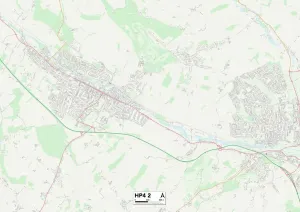 Dacorum HP4 2 Postcode Sector Print Map