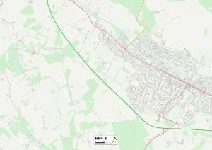 Dacorum HP4 3 Postcode Sector Print Map