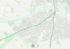 HR - Hereford Prints: Hereford HR2 7 Print Map
