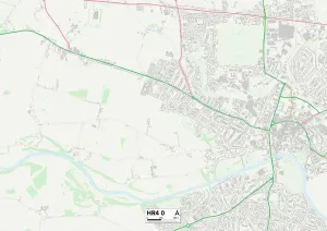 Hereford HR4 0 Print Map