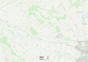 Hereford HR4 7 Print Map Sector