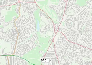 IG8 9 Postcode Sector Map Print