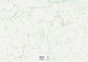 Mid Suffolk IP23 8 Print Map Sector